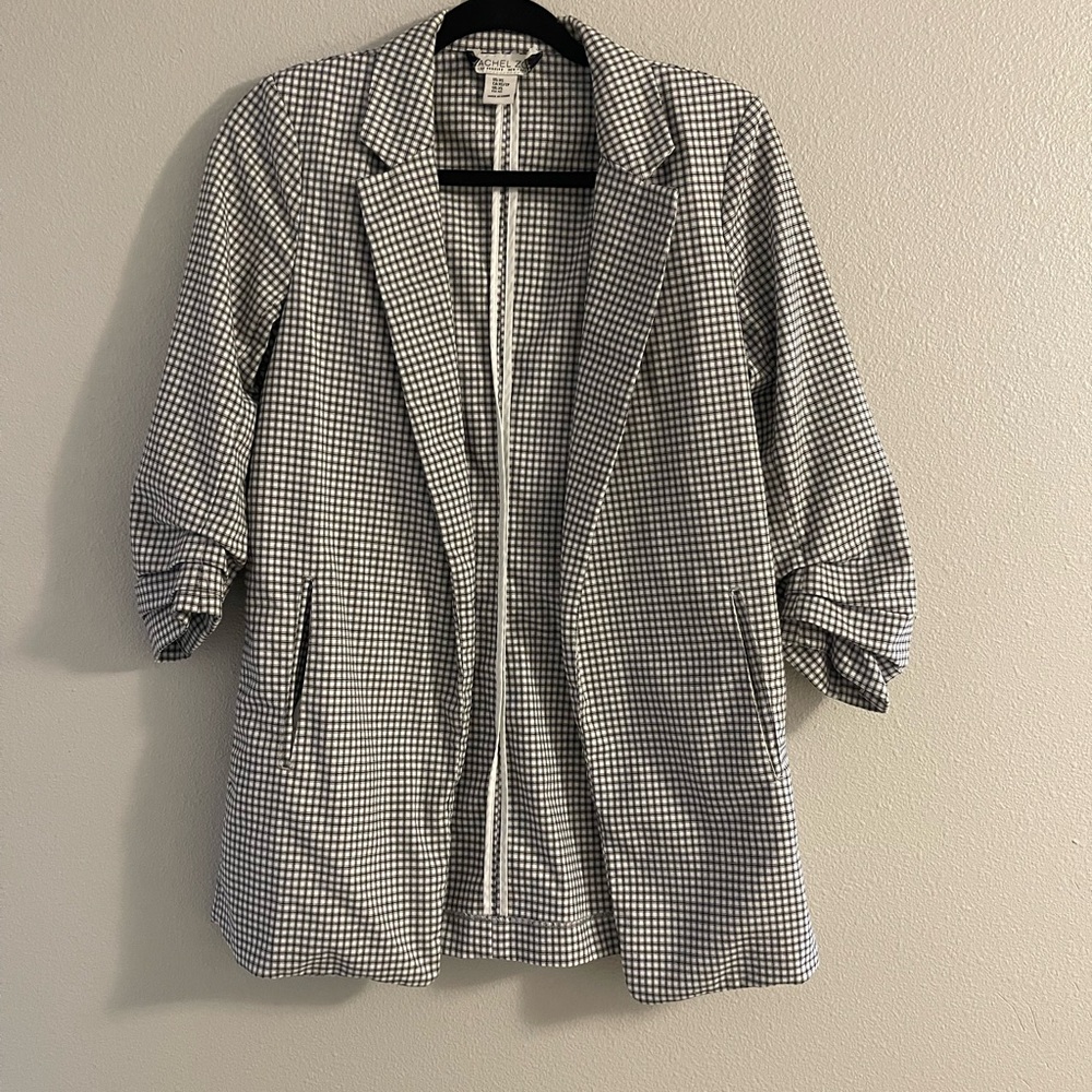 Rachel Zoe Black and White Checkered Blazer